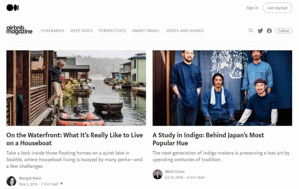 Airbnb magazine, community building strategy
