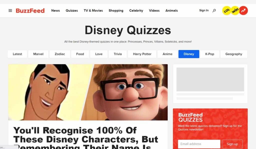 Buzzfeed Quizzes, social media lead generation strategies