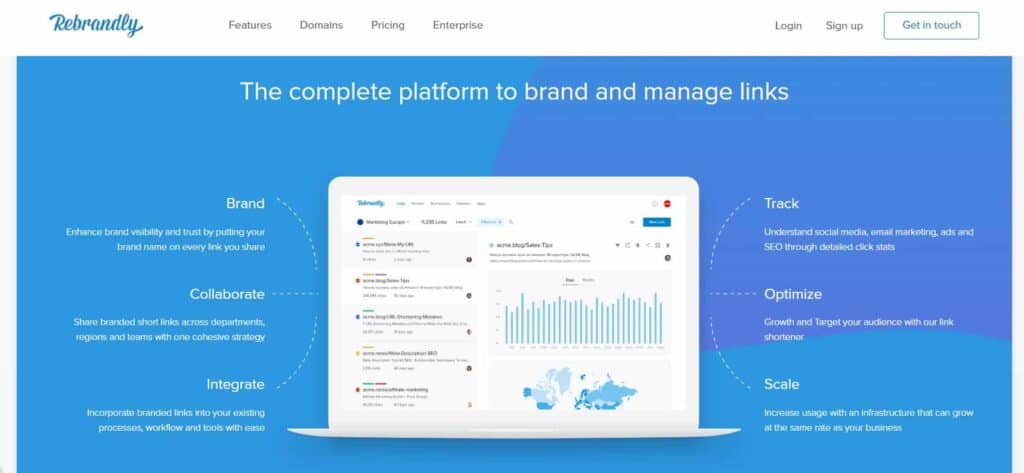 Rebrandly link management platform