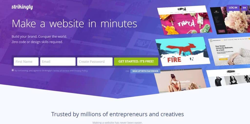 Strikingly website builder