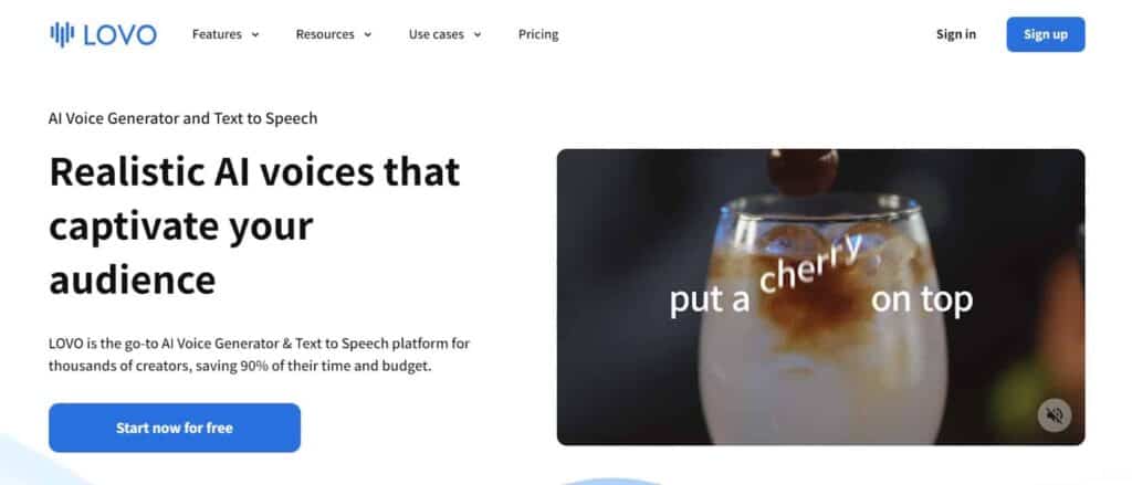 Lovo ai voice generator 