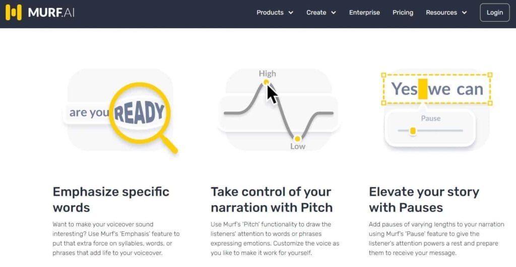 Murf.ai features