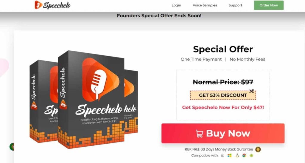 Speechelo pricing