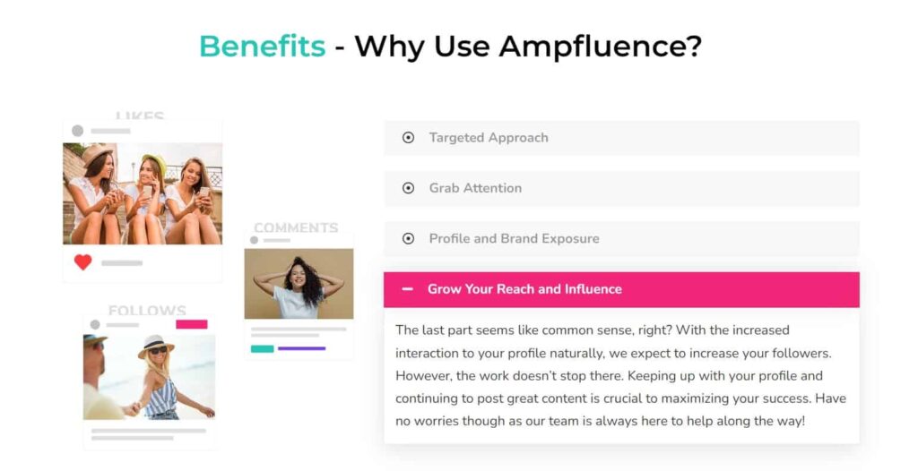 Ampfluence Benefits, growth service