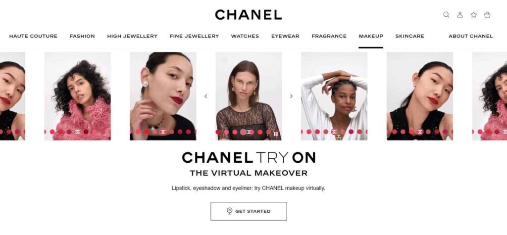 Chanel virtual try on , luxury brand marketing , digital strategies