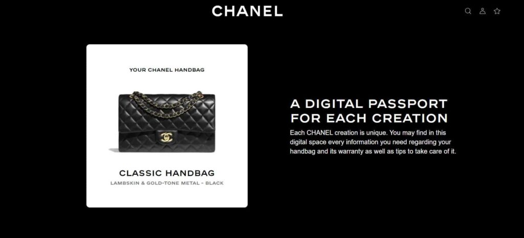 Chanel A digital passport