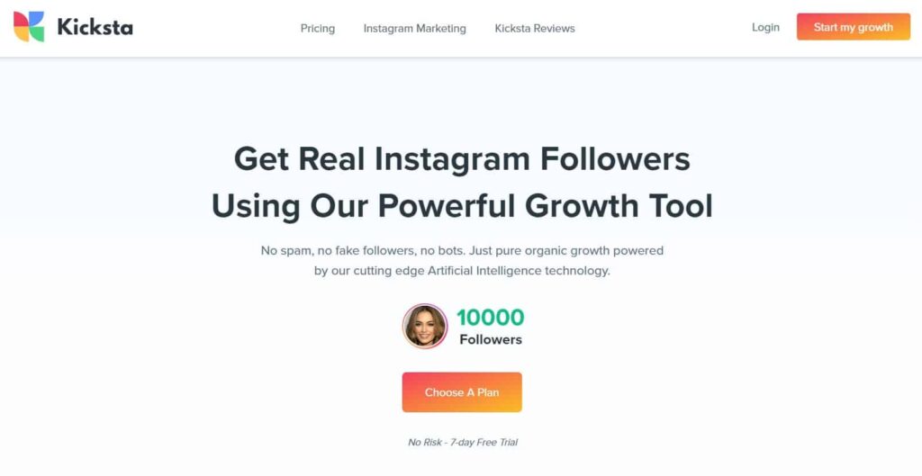 Kicksta, best instagram growth service