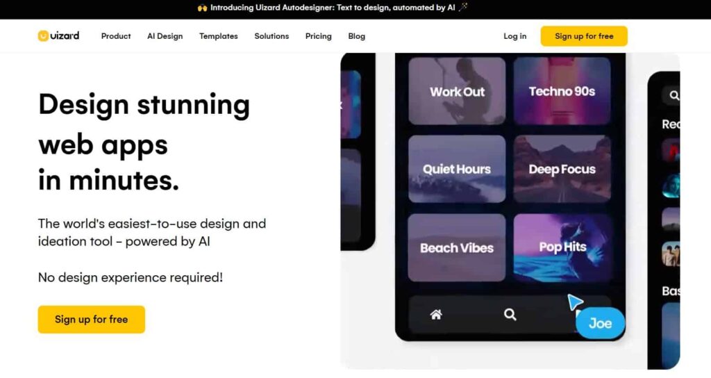 Uizard, ai design software