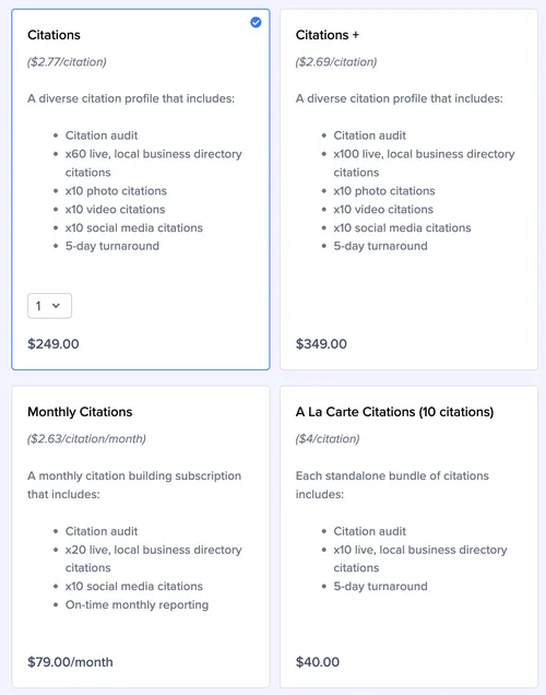 Loganix citation building pricing